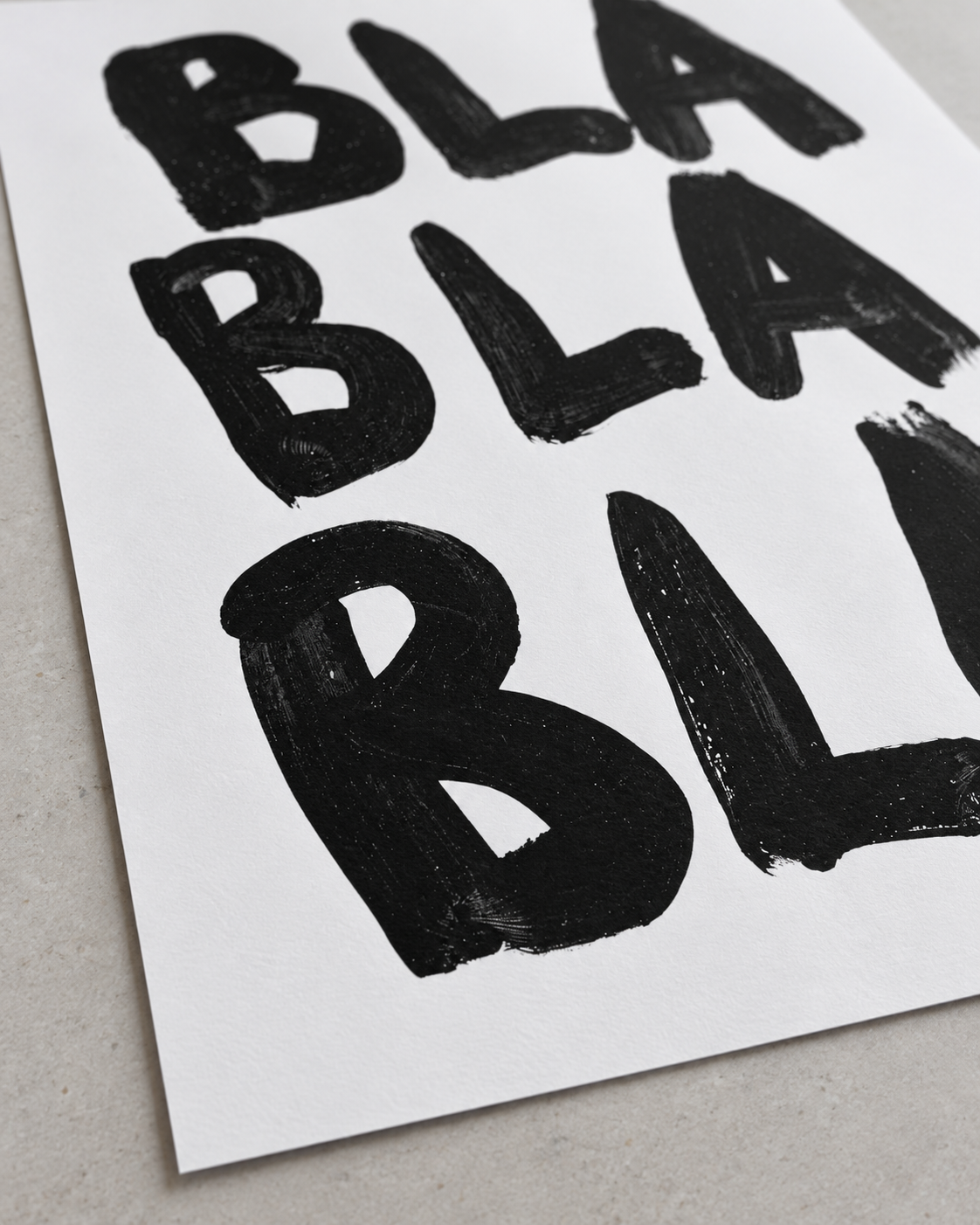 BLA BLA BLA - Limited edition print