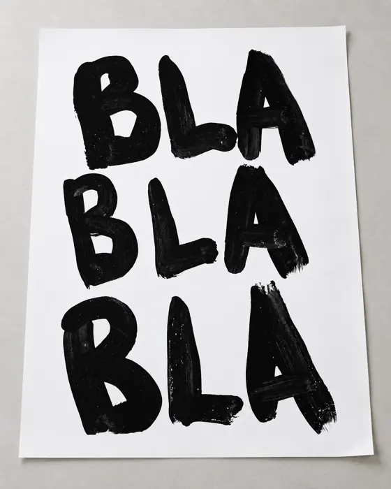 BLA BLA BLA - Limited edition print